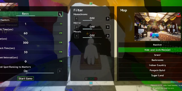 Character selection screen