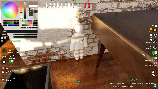 Paint menu interface