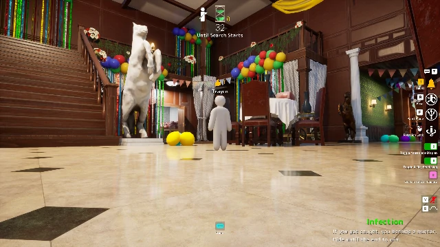 Colorful indoor environment with varied surfaces for practice